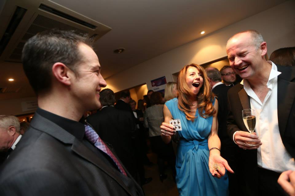 Magician Nick Rushton for weddings parties and corporate events.