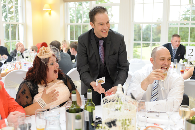 Magician Nick Rushton for weddings parties and corporate events.